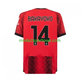 Koszulka AC Milan Tiemoue Bakayoko 14 Domowe Stroje Piłkarskie 2023/24 Krótki Rękaw
